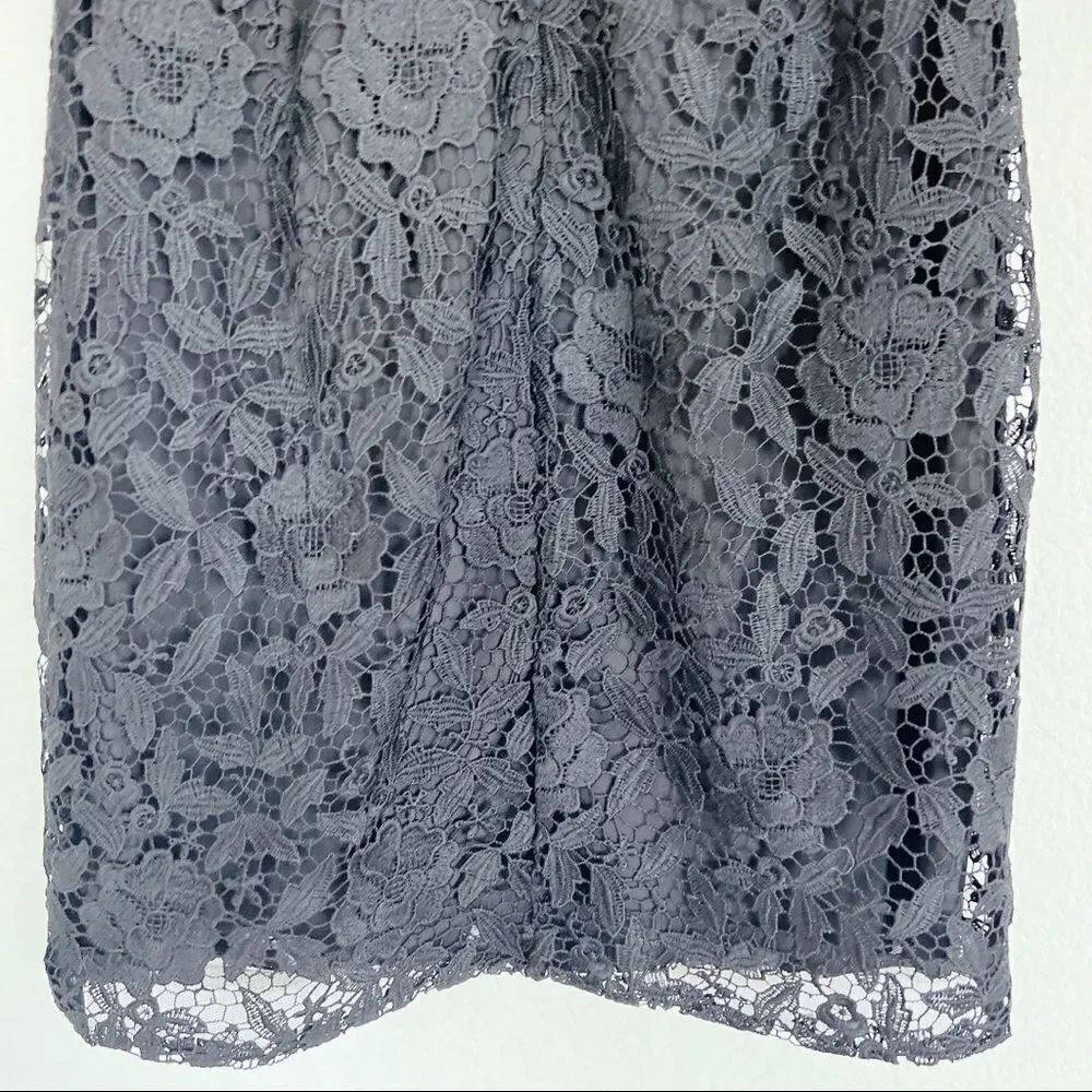 J.Crew Floral Lace Shift Dress in black size US2